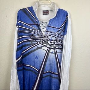 Spyder activewear long sleeve knit-blue web design with 1/4 zip -ladies …